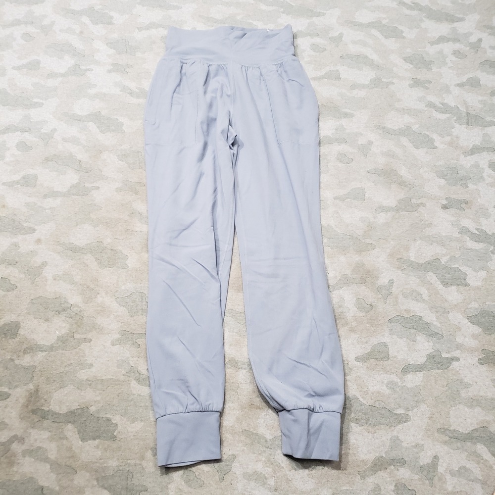 Athleta Salutation Jogger Pants Womens XS Blue High Rise Yoga Pockets Pull On